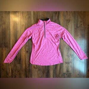 Nike Dri-FIT Pink Half Zip Long Sleeve Running Pullover Size M